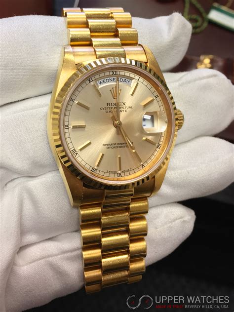 how much is a gold rolex day date|rolex 18k gold watch price.